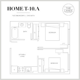 The Lanes 2 bedroom 1 bath floor plan